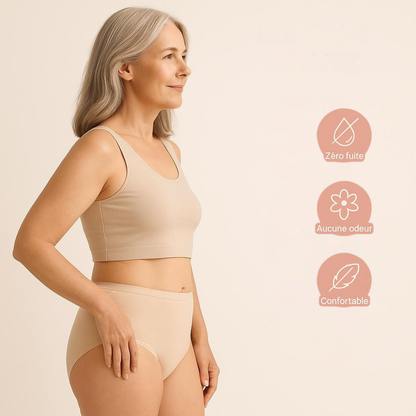 Culottes d’incontinence & menstruelles taille haute ultra-absorbantes