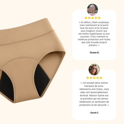 Culottes d’incontinence & menstruelles taille haute ultra-absorbantes