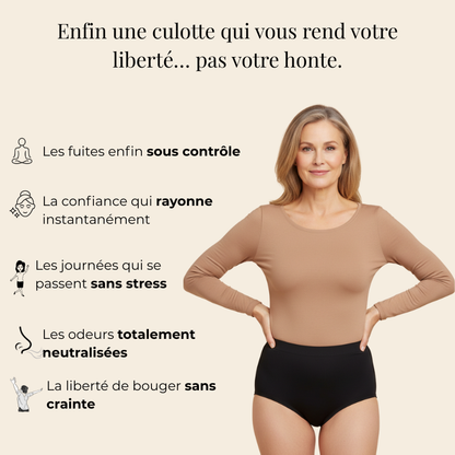 Culottes d’incontinence & menstruelles taille haute ultra-absorbantes